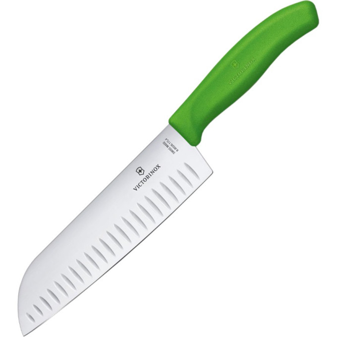 Сантоку Victorinox Swiss Classic 17 см, зелёная рукоятка (6.8526.17L4B)