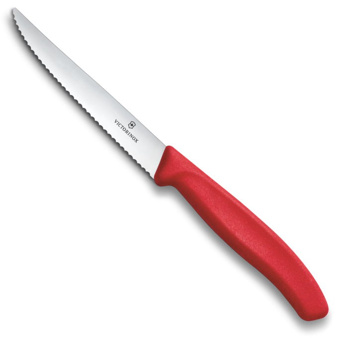 Кухонный нож Victorinox Swiss Classic с серрейтором, красный (6.7231.C1)